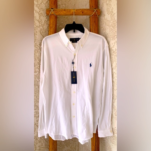 POLO RALPH LAUREN FEATHERWEIGHT MESH MEN’S LARGE LONG SLEEVE BUTTON UP… - Picture 2 of 7